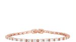 PAVOI 14K Gold Plated CZ Tennis Bracelet for Women | Classic Emerald Cut Simulated Diamond Bracelet